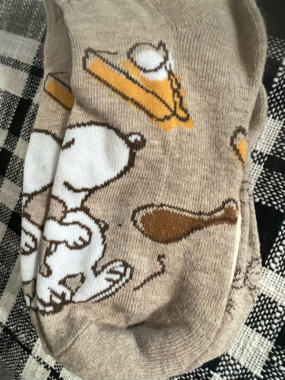 Peanuts Women’s 5 Pairs- Beige & Brown Harvest Crew Socks - Snoopy & Friends - Picture 8 of 11